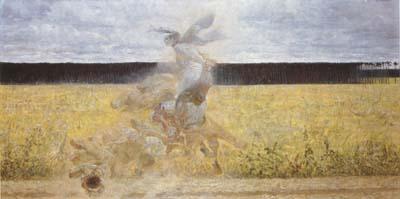Malczewski, Jacek In the Dust Storm (mk19) Norge oil painting art